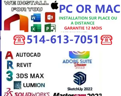 514-613-7051-logiciels softwares -PHOTO--VIDEO-DESIGN-WEB-MUSIC, View more