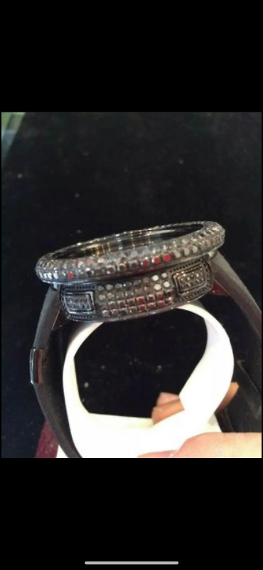 100% Authentic Gucci Digital watch iced out bezel black diamonds, View more