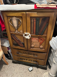 Unique golf themed cabinet