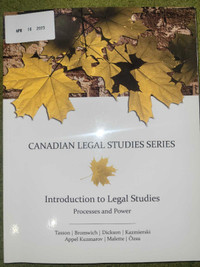 Introduction to legal studies 2 (Processes and power)