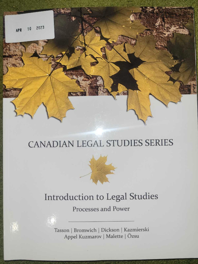 Introduction to legal studies 2 (Processes and power) in Textbooks in Sault Ste. Marie