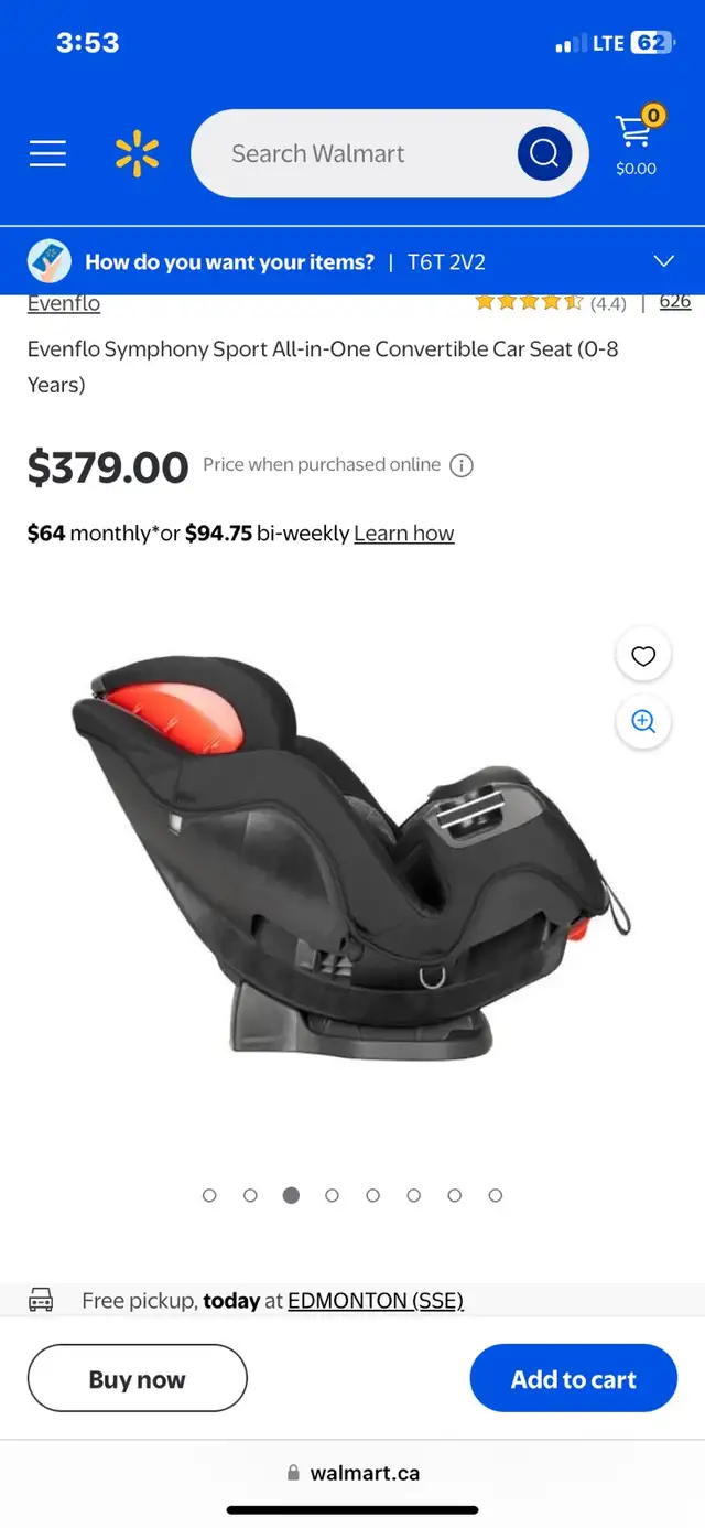 Evenflo Symphony Sport All-in-One Convertible Car Seat in Other in Edmonton - Image 4