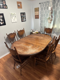 Solid Oak Antique Dining Table