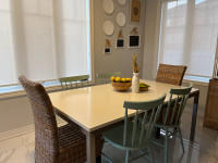 Modern White Dining Table with 6 Chairs (from Crate & Barrel)