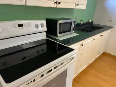 Freshly Painted Bright Furnished 1 Bedroom Apt Kitchen, In site Laundry room, Furnished Apt and New...