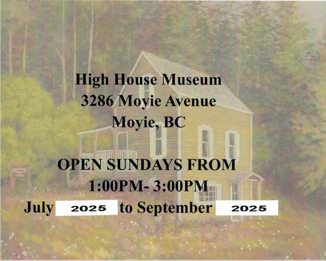Moyie High House Museum in Events in Cranbrook