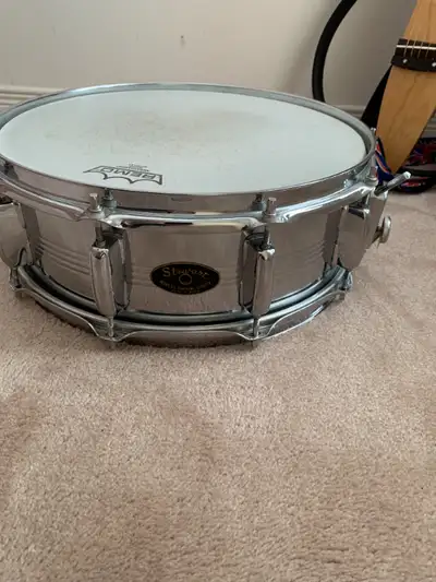 Stewart. World Quality 10 Lug Chrome Steel Snare Drum. Excellent, View more