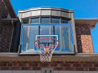 Spalding Basketball backboard/rim and net and mounting brackets