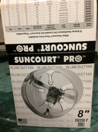 Sun court Pro 8" inline fan, DB208R