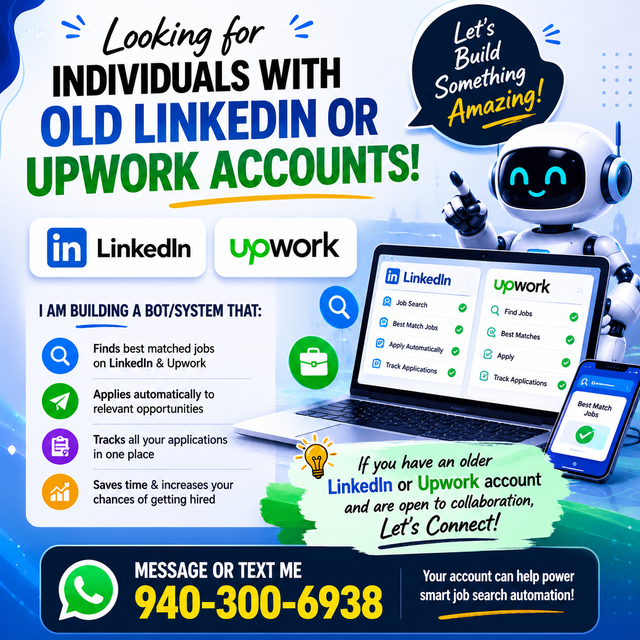 LinkedIn and Upwork Account Collaboration497224803000012800