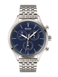 Hugo Boss "Companion" Mens Chronograph Stainless Steel Blue Dial