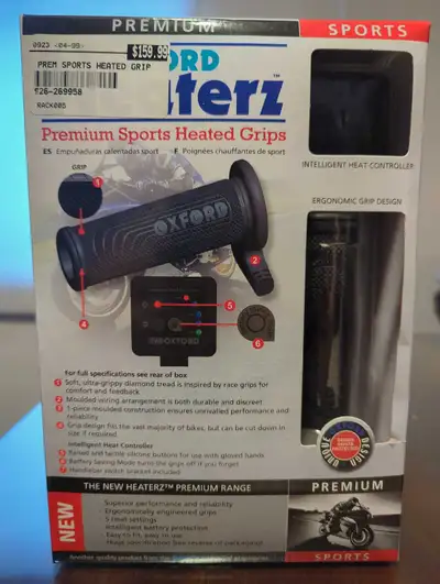 Heated motorcycle grip for 7/8 width handlebars. 4.84 inch. in length The packaging has been opened,...