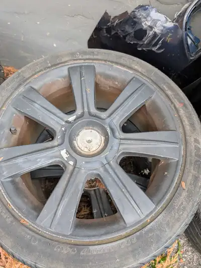 Set of 4 tires and rims. Came off 02 bmw 330. $200 obo Txt 7057198917