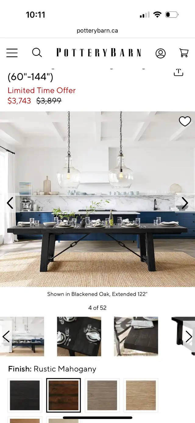 Pottery, barn, dining table62865711981825123