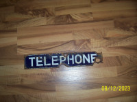 OLD PORCELAIN TELEPHONE SIGN