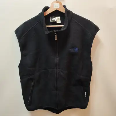 The North Face Fleece Vest Sweater Black Blue【 MENS LARGE 】, View more