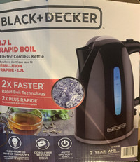  Electric cordless kettle, Black & Decker 1.7 L new