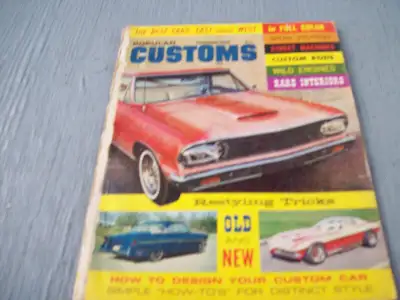 1-REVUE AUTOMOBILE,POPULAR CUSTOMS SUMMER 1965,ANTIQUE,A COLLECTIONNER,LE PRIX DEMANDE=3.00,COMMUNIQ...