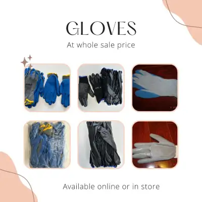Work gloves Palm coated with blue latex $14 /dozen, View more