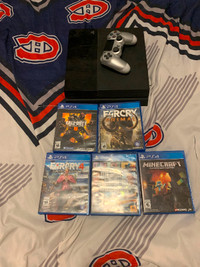PS4 With Controller and Games