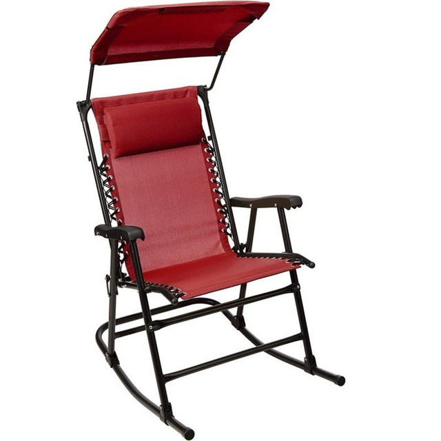 AMAZON BASICS FOLDABLE ROCKING CHAIR CANOPY RED. Patio outdoor in Patio & Garden Furniture in Oakville / Halton Region - Image 3