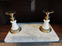 Marble Candle Holders and Marble Tray