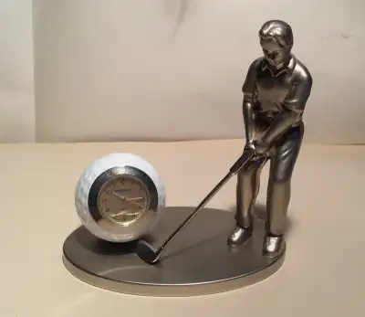 Miniature Golfer Desk Clock