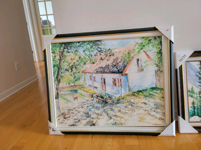 Oil painting/ tableau a l'huile " Natal village" REDUCED PRICE dans Art et objets de collection  à Ouest de l’Île - Image 3