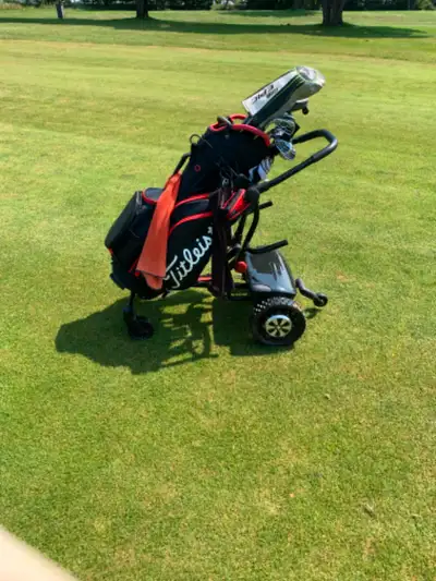 Caddy Trek golf cart for sale, next to new as I have only a dozen rounds with it ...excellent techno...