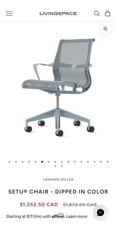 Herman Miller Setu Chair - White Frame Grey Mesh Office Chair, View more