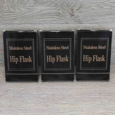 3 for 1 Stainless Steel Hip Flask BUNDLE - 8 oz, View more