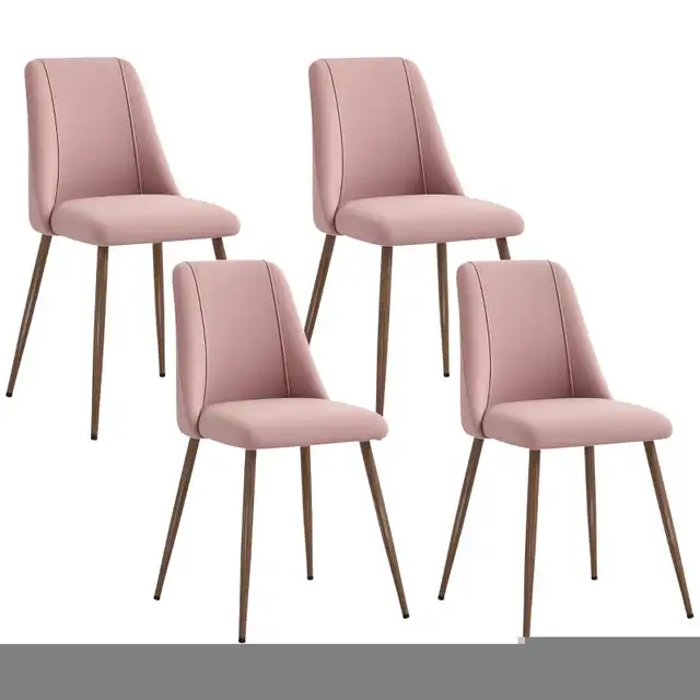 4x Velvet Dining Chairs - Pink in Chairs & Recliners in Markham / York Region - Image 7