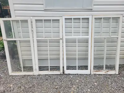 I have four windows that I removed from our century home and replaced with new ones. The sizes vary...
