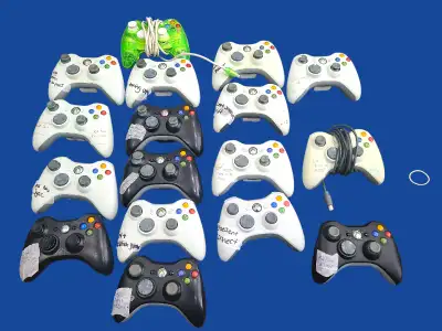 These are orginal xbox 360 controllers. They each have issues. Asking for 15 each. Each issues is li...