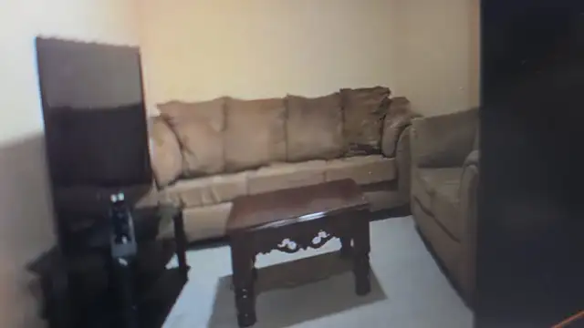 2 Piece Suede Couch and Sofa