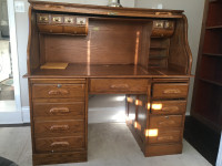 oak roll top writing desk for sale