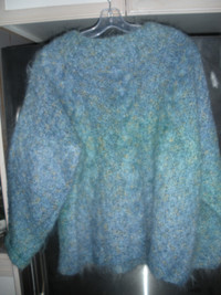 Hand Knit Blue Sweater by Paton Wools