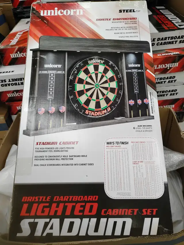 dartboard UNICORN Stadium cabinet with LED LIGHTS Regulation