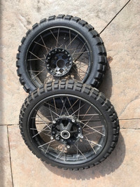 BMW GS Motorcycle Spoked Wheels and Tires