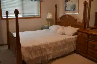 Solid Oak Queen Bedroom set - no mattresses