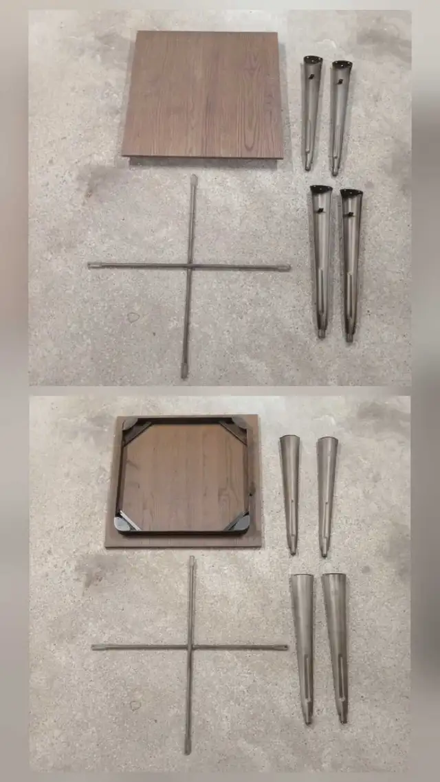 FDW Dining Table Heavy Duty Outdoor Metal Wood Bar Kitchen in Patio & Garden Furniture in City of Toronto - Image 9