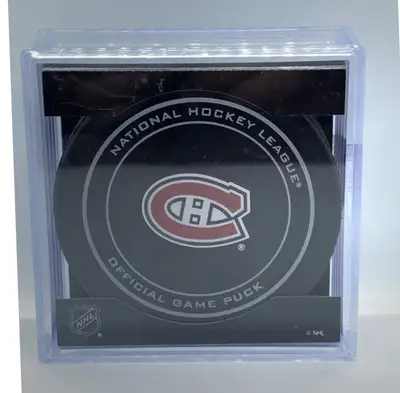 MONTREAL CANADIENS SHERWOOD OFFICIAL NHL GAME PUCK IN CASE, View more
