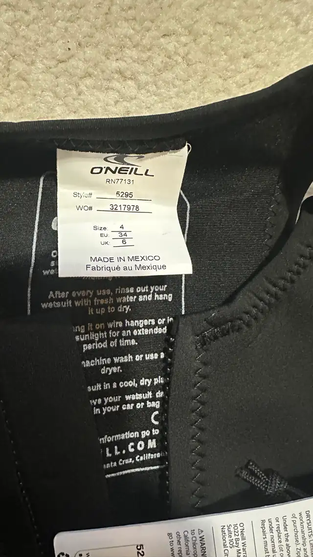 New upgraded reactor-2 O'Neill Wetsuits Women, teen,  size 4 in Water Sports in Markham / York Region - Image 6