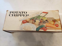 Vintage Chrone Plated Potato Chipper with stainless steel blades