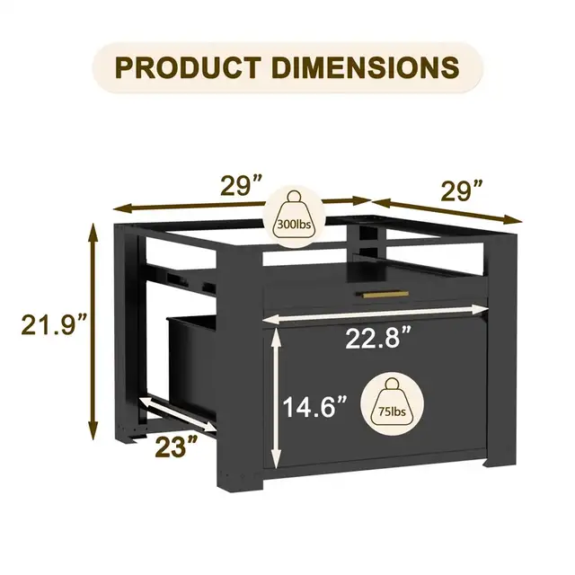 Veikous® Laundry Pedestal Stand - Black NEW IN BOX in Washers & Dryers in Oakville / Halton Region - Image 3