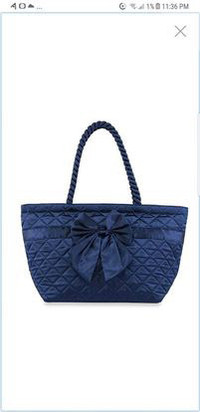 Satin Quilted with Bow Bag