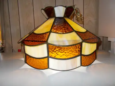 Stained Glass authentic Tiffany hanging lamp, View more