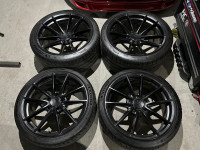 PORSCHE DOUBLE STAGGERED RIMS AND MICHELIN TIRES 20/21”