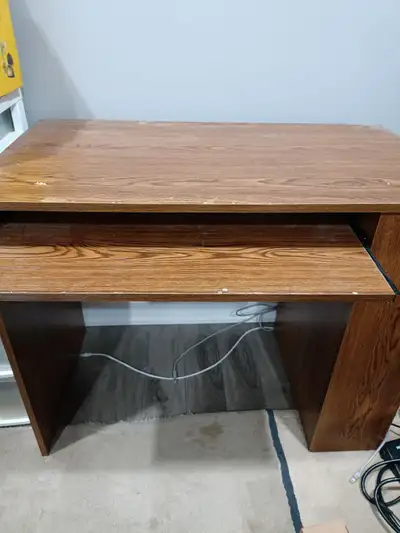 desk with pull out keyboard drawer, View more