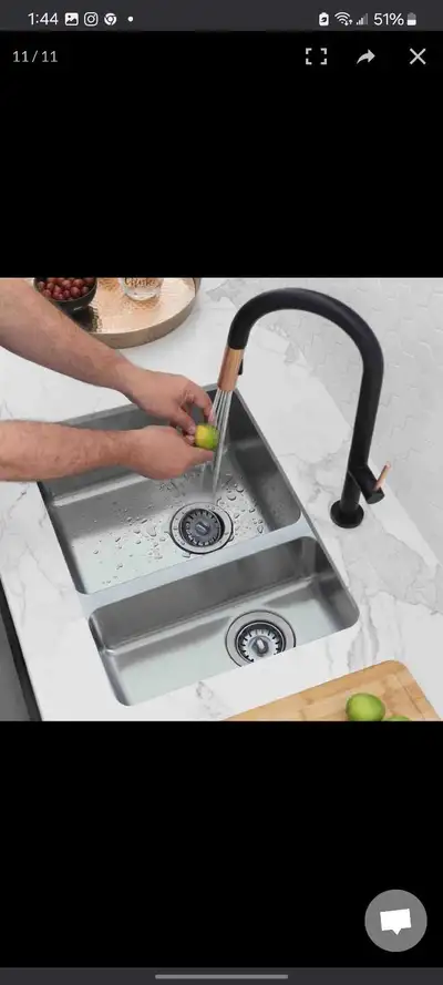 NEW IN BOX STYLISH S-412T 23-inch Double Bowl Undermount and Drop-in Stainless Steel Kitchen Sink